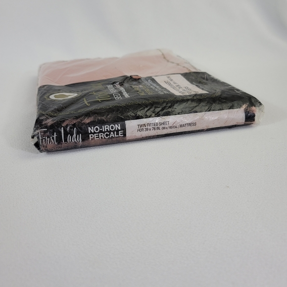 Vtg First Lady No-Iron Percale Twin Fitted Sheet - Picture 7 of 10